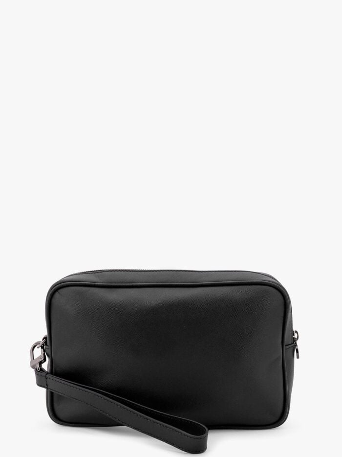 KITON CIRO PAONE Leather Clutch With Metal Logo