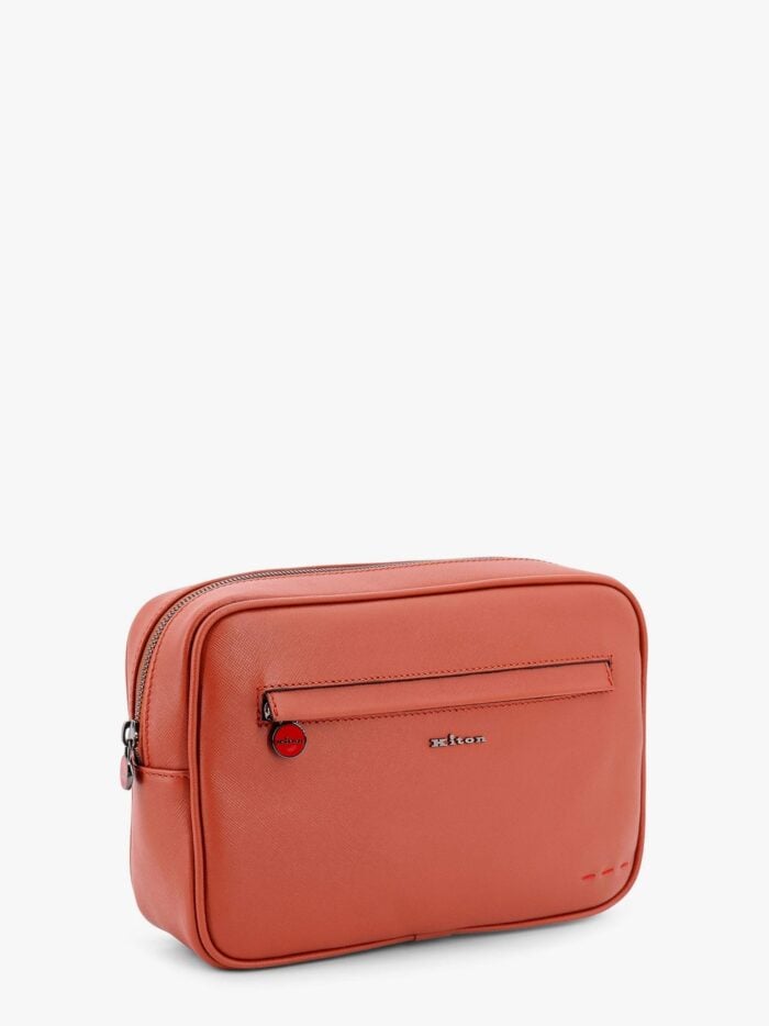 KITON CIRO PAONE Leather Clutch With Metal Logo
