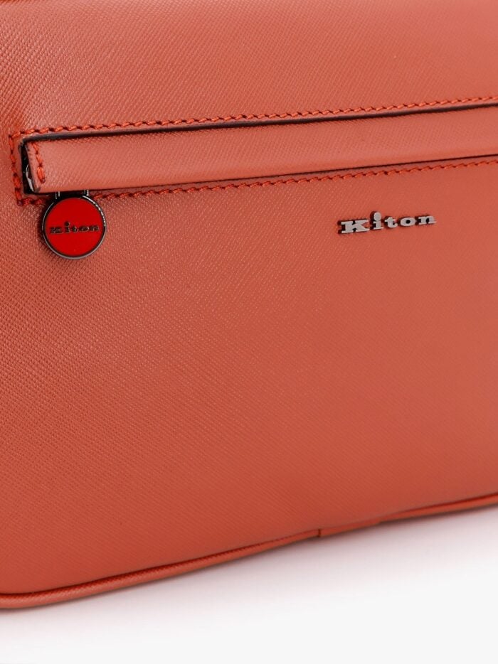 KITON CIRO PAONE Leather Clutch With Metal Logo