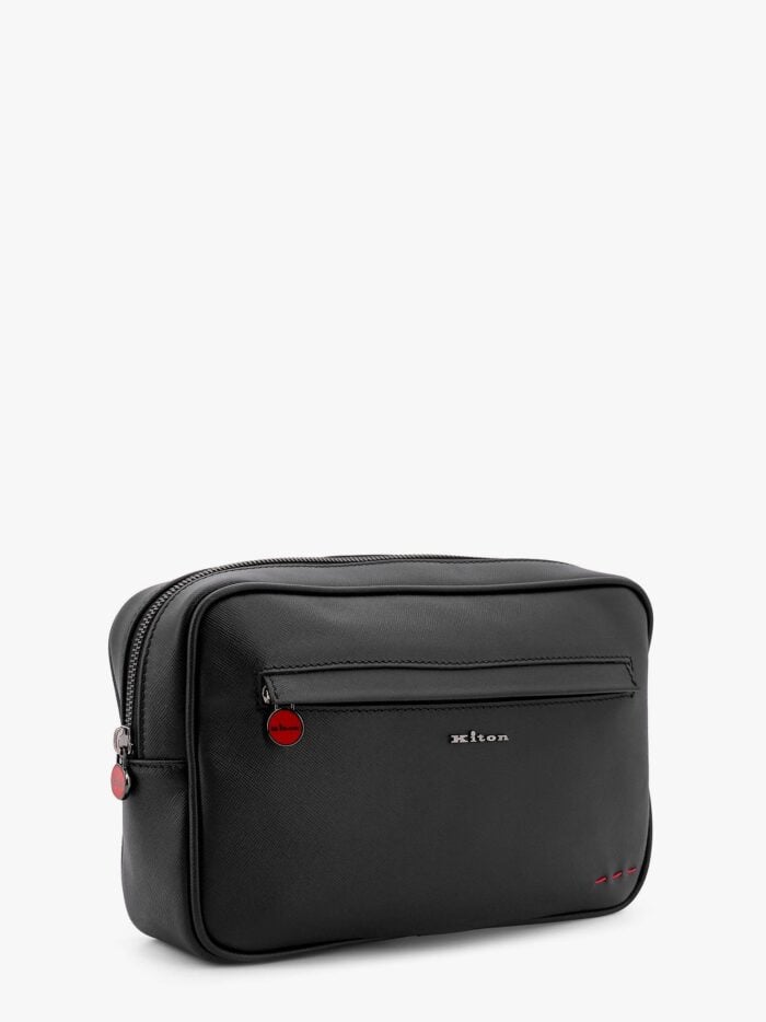 KITON CIRO PAONE Leather Clutch With Metal Logo