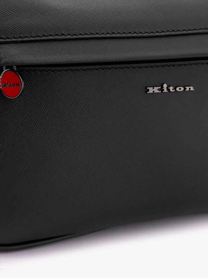 KITON CIRO PAONE Leather Clutch With Metal Logo