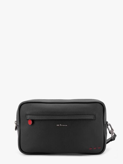 KITON CIRO PAONE Leather Clutch With Metal Logo