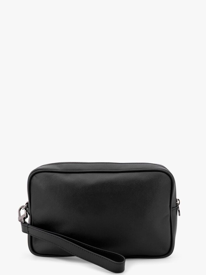 KITON CIRO PAONE Leather Clutch With Metal Logo
