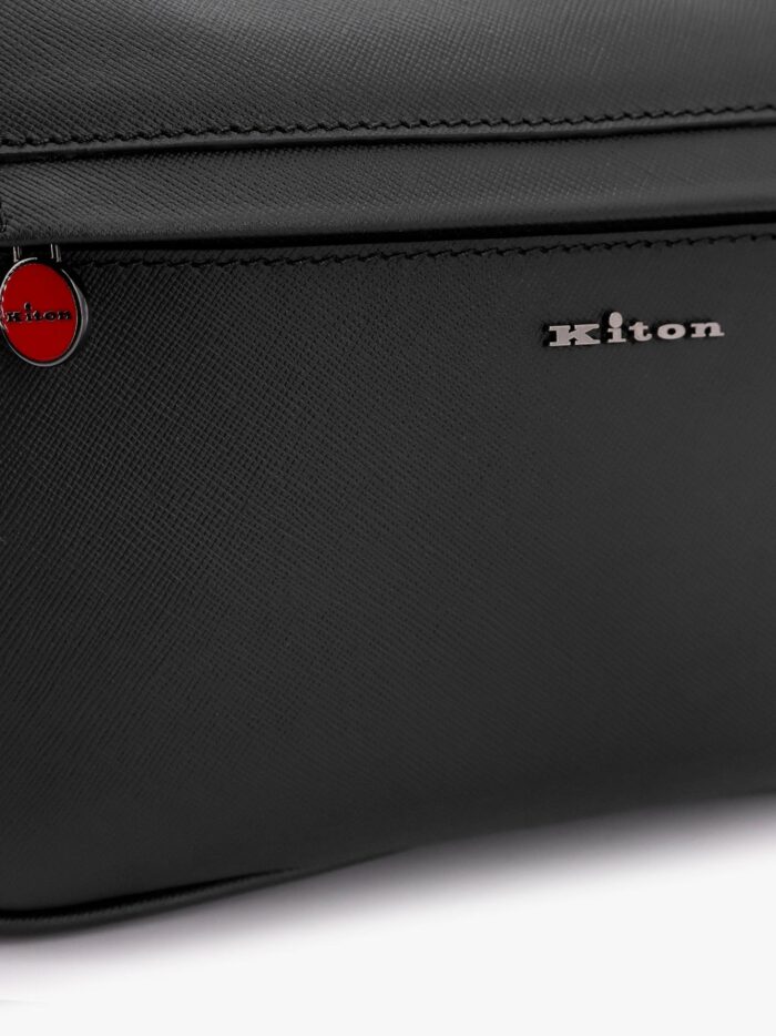 KITON CIRO PAONE Leather Clutch With Metal Logo