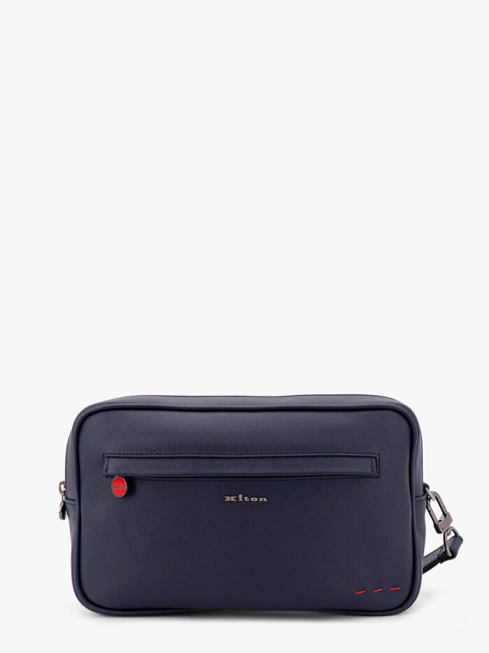 KITON CIRO PAONE Leather Clutch With Metal Logo