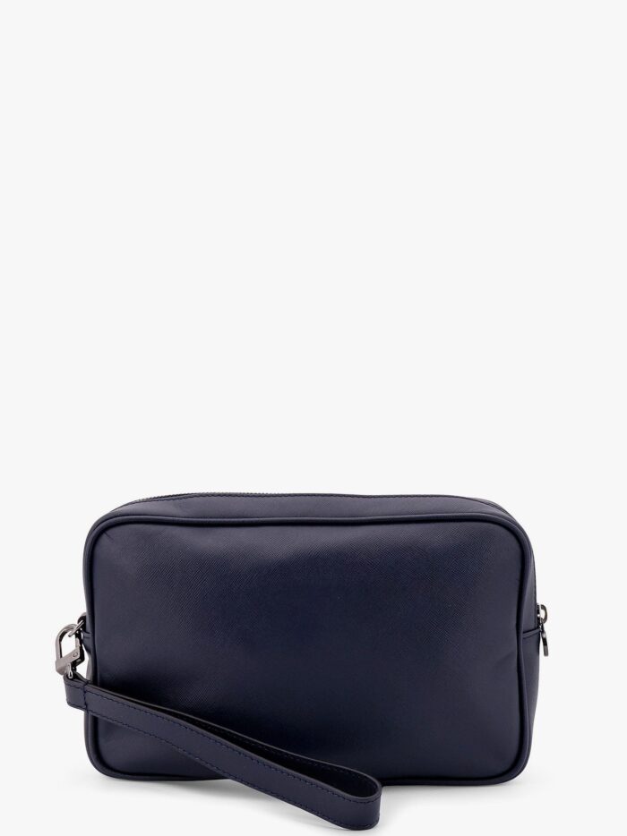 KITON CIRO PAONE Leather Clutch With Metal Logo