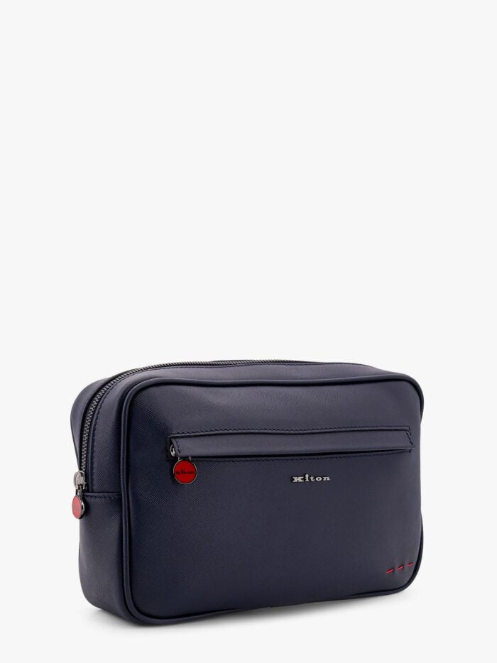 KITON CIRO PAONE Leather Clutch With Metal Logo