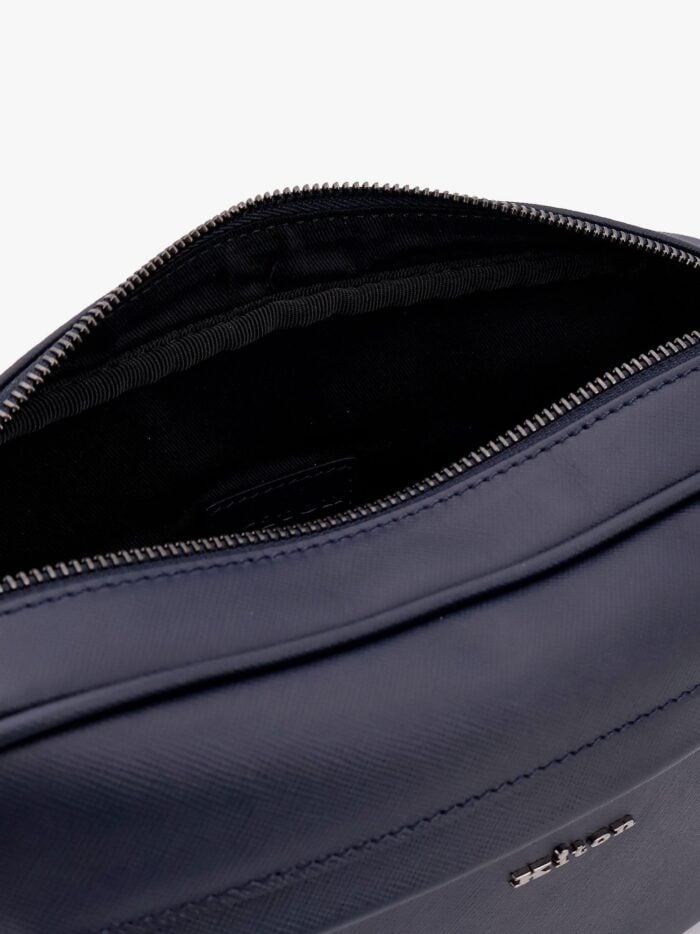 KITON CIRO PAONE Leather Clutch With Metal Logo