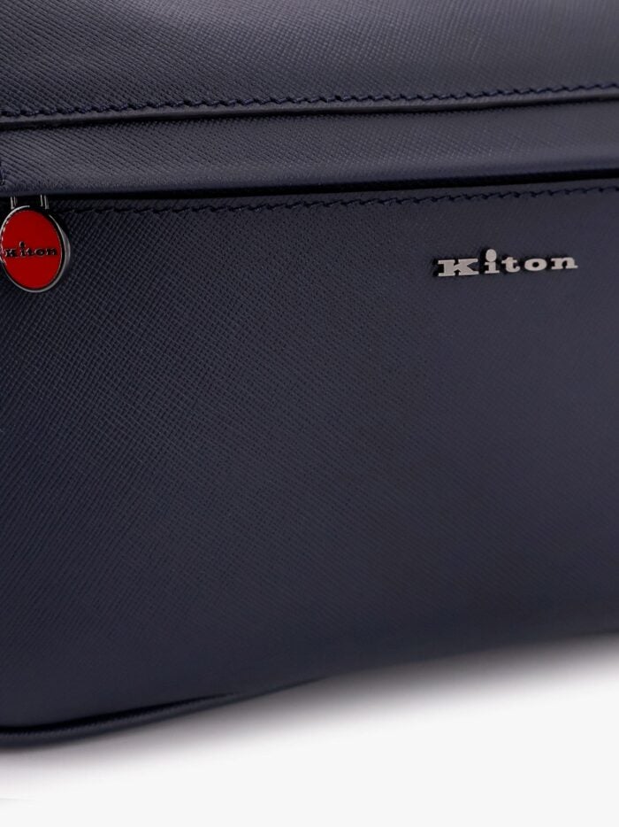KITON CIRO PAONE Leather Clutch With Metal Logo