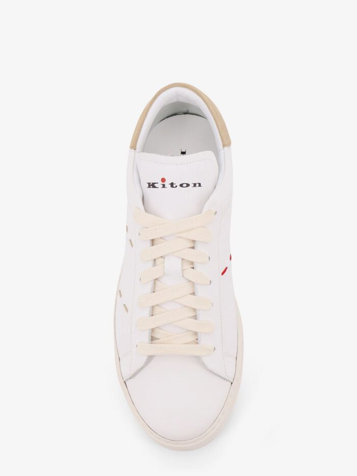 KITON CIRO PAONE Leather Sneakers With Iconic Stitching