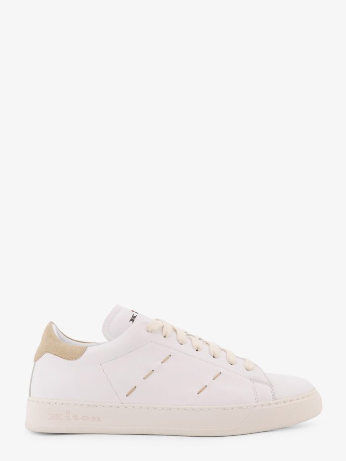 kiton ciro paone leather sneakers with iconic stitching KITON CIRO PAONE Leather Sneakers With Iconic Stitching