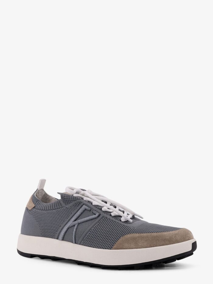 KITON CIRO PAONE Low-top Mesh Sneakers With Suede Profiles
