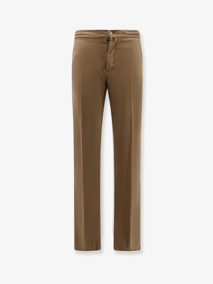 kiton ciro paone lyocell trouser with drawstring at waist KITON CIRO PAONE Lyocell Trouser With Drawstring At Waist