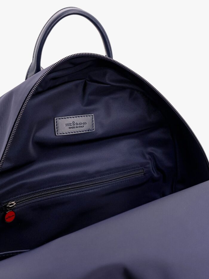 KITON CIRO PAONE Nylon Backpack With Metal Lettering Logo