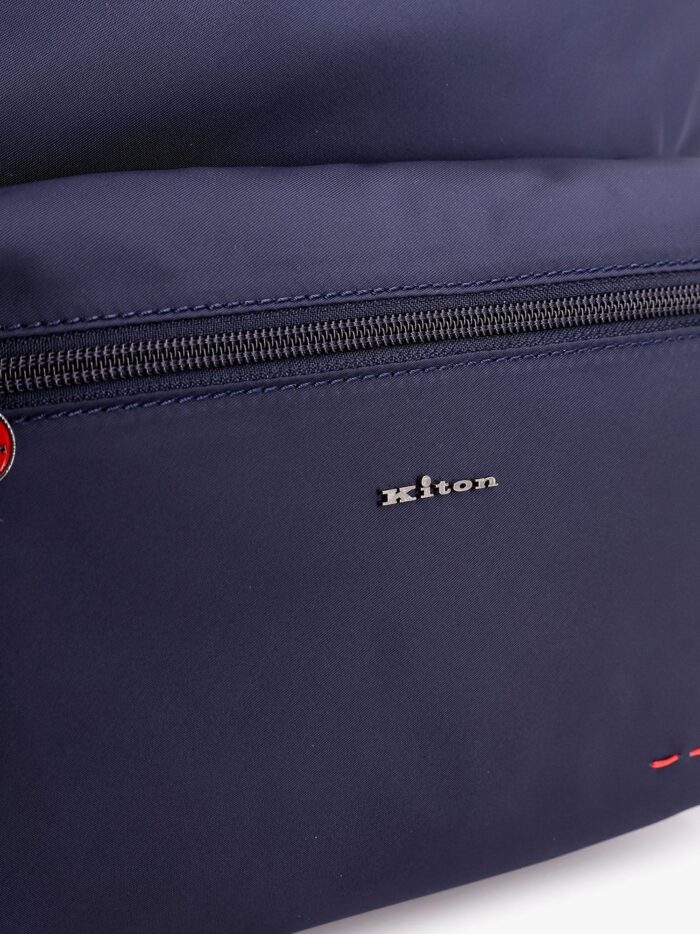 KITON CIRO PAONE Nylon Backpack With Metal Lettering Logo