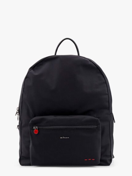 KITON CIRO PAONE Nylon Backpack With Metal Lettering Logo