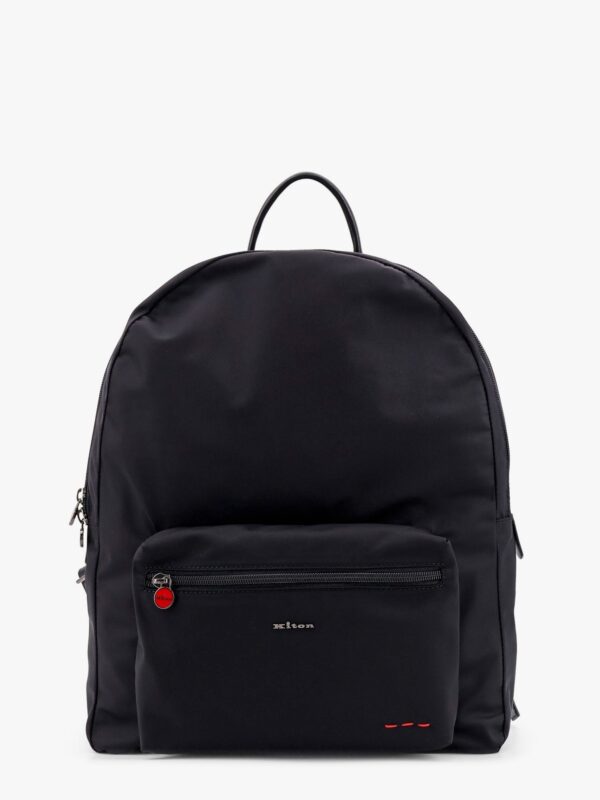 KITON CIRO PAONE Nylon Backpack With Metal Lettering Logo