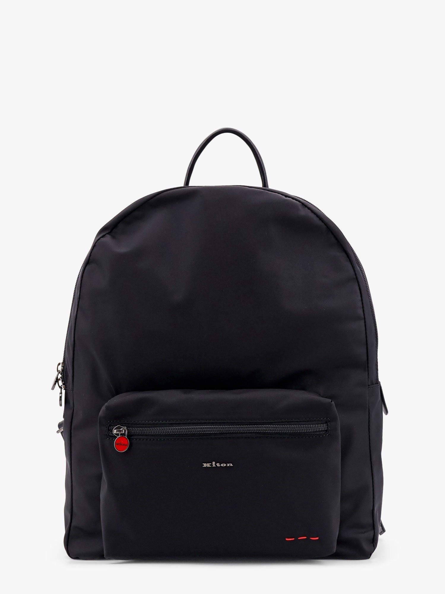 KITON CIRO PAONE Nylon Backpack With Metal Lettering Logo