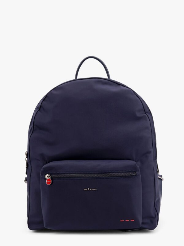 KITON CIRO PAONE Nylon Backpack With Metal Lettering Logo
