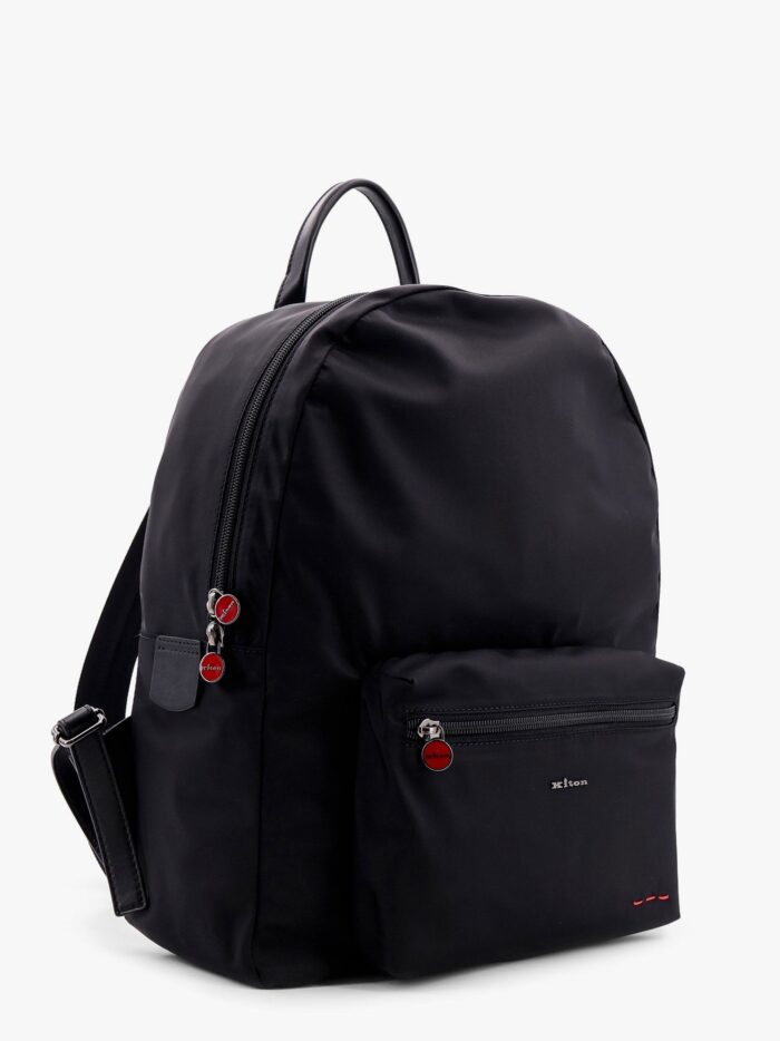 KITON CIRO PAONE Nylon Backpack With Metal Lettering Logo