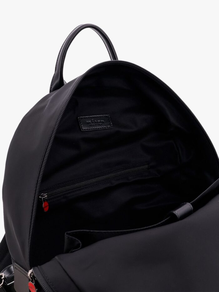 KITON CIRO PAONE Nylon Backpack With Metal Lettering Logo