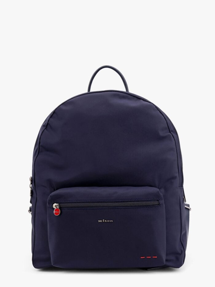 KITON CIRO PAONE Nylon Backpack With Metal Logo On The Bottom