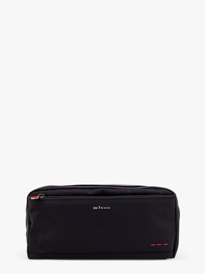KITON CIRO PAONE Nylon Beauty Case With Frontal Logo