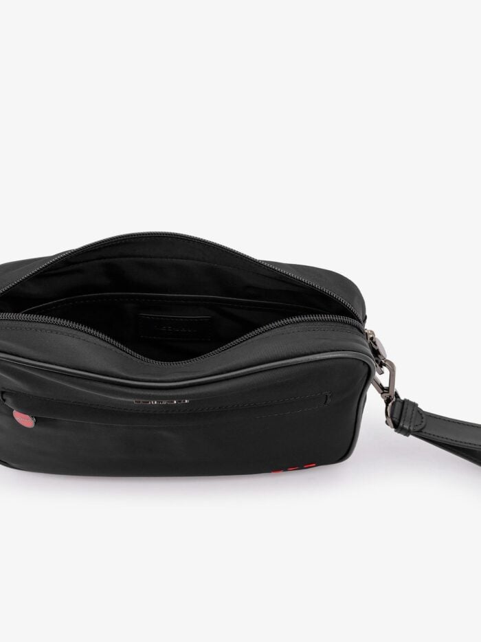 KITON CIRO PAONE Nylon Clutch Bag With Iconic Logo Embroidery