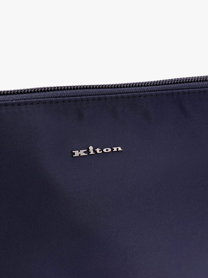 KITON CIRO PAONE Nylon Clutch With Metal Logo