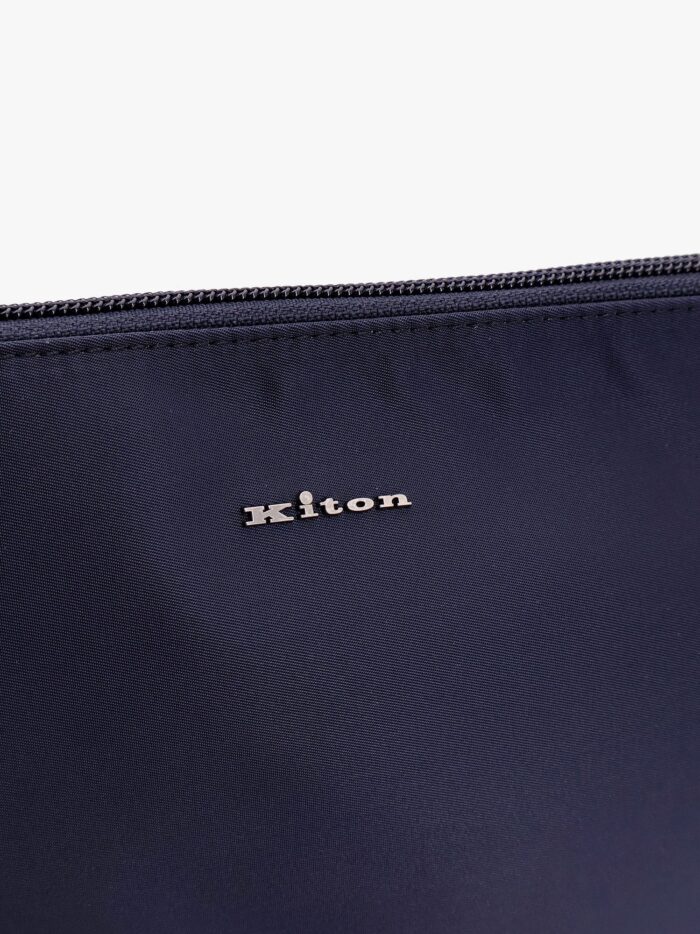 KITON CIRO PAONE Nylon Clutch With Metal Logo
