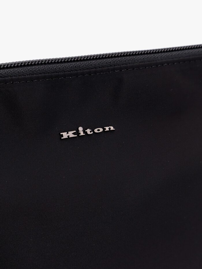 KITON CIRO PAONE Nylon Clutch With Metal Logo