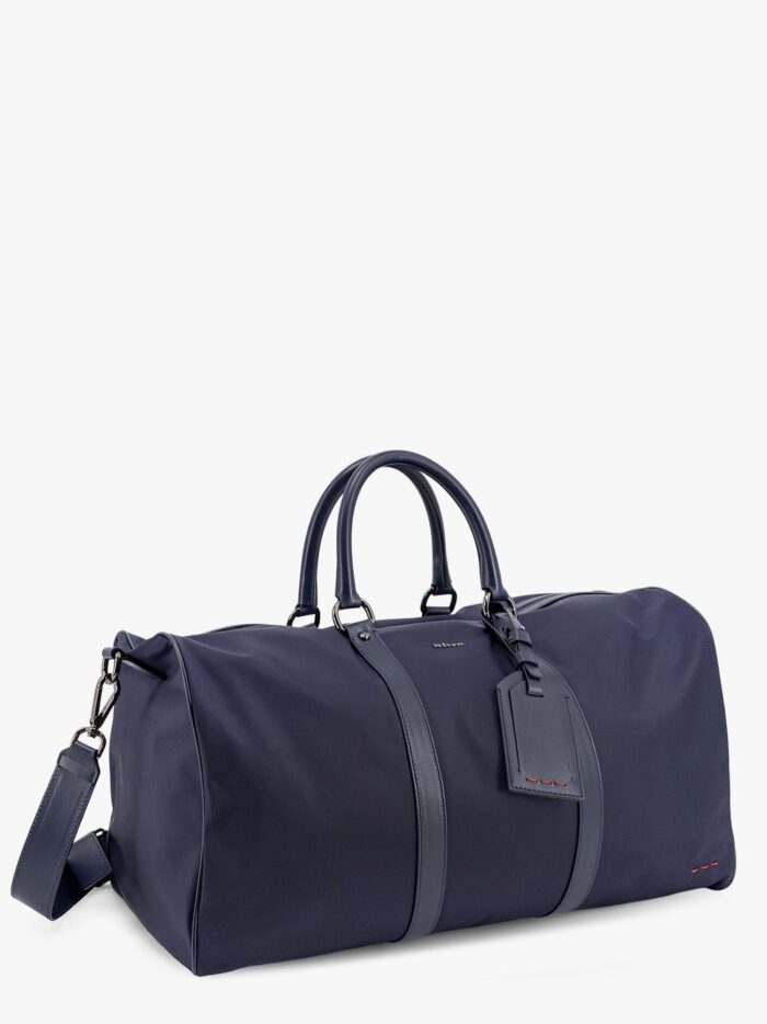 KITON CIRO PAONE Nylon Duffel Bag With Leather Inserts
