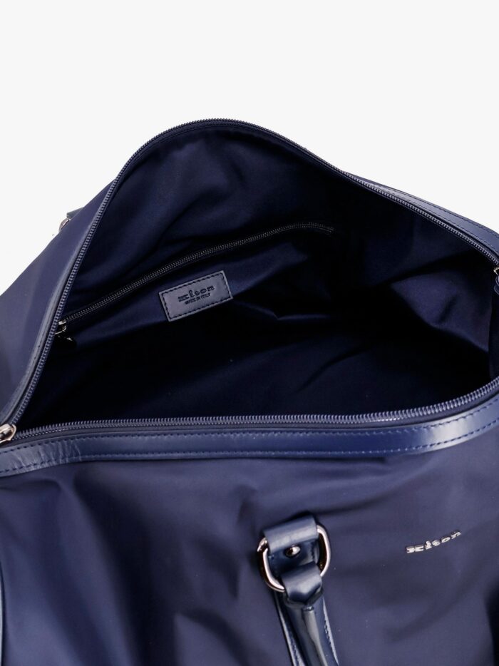 KITON CIRO PAONE Nylon Duffel Bag With Leather Inserts