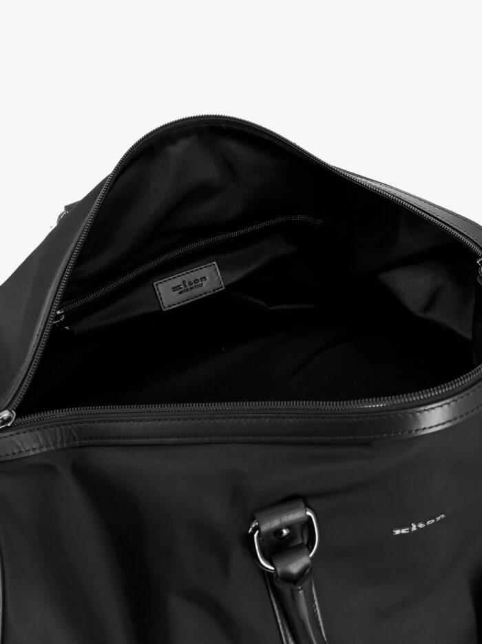 KITON CIRO PAONE Nylon Duffel Bag With Leather Inserts