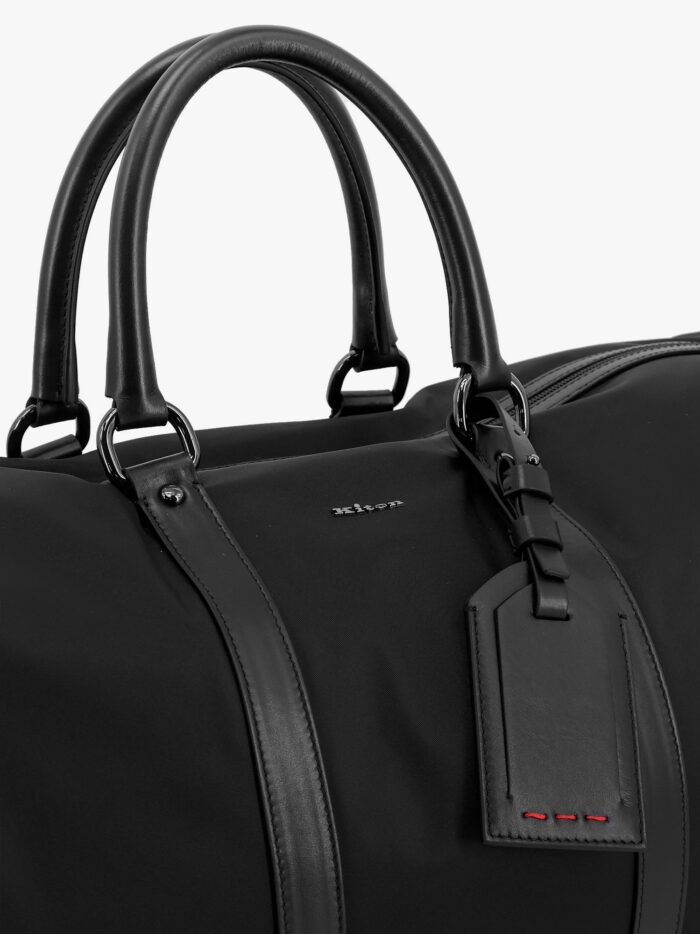 KITON CIRO PAONE Nylon Duffel Bag With Leather Inserts