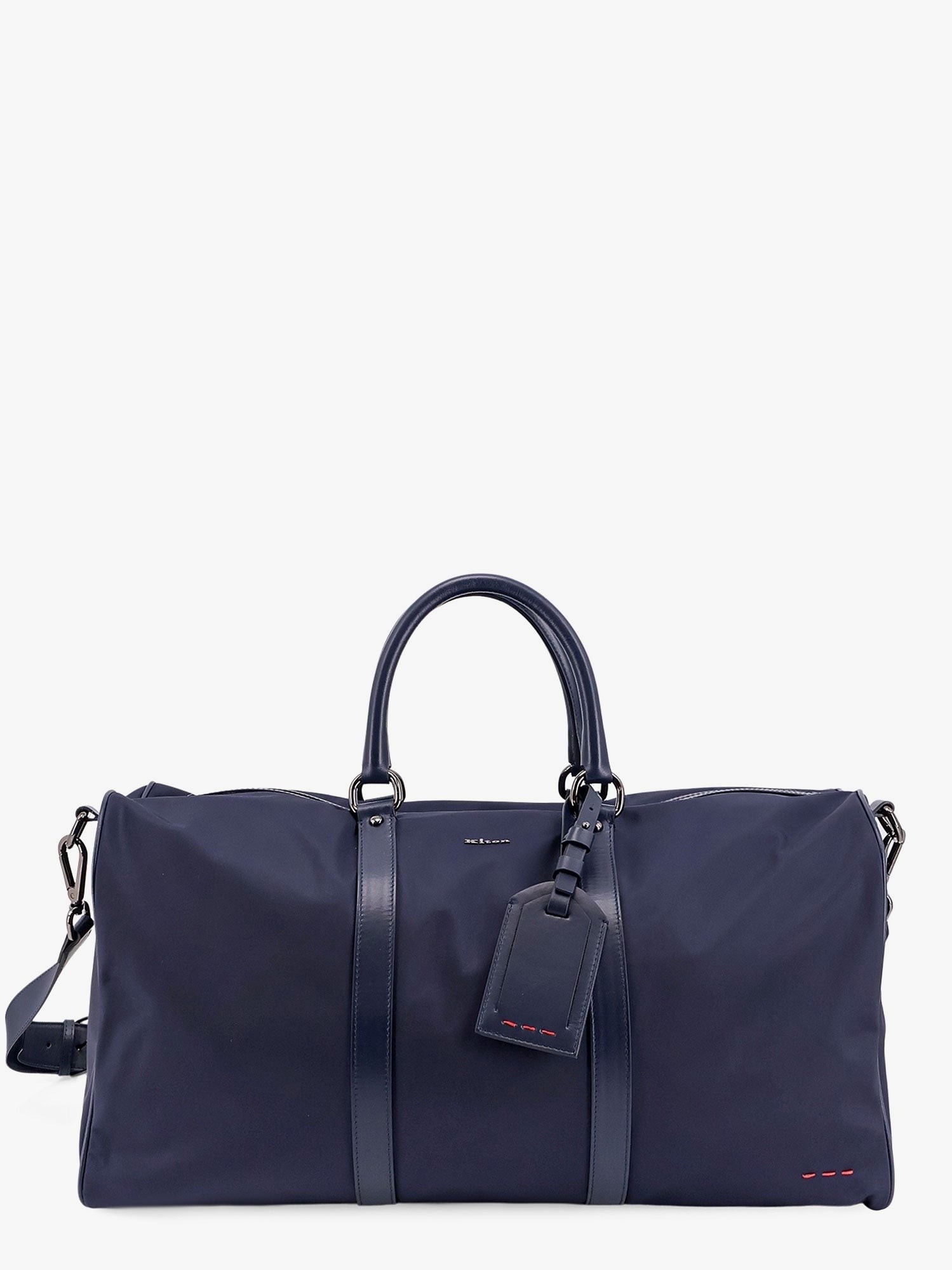 KITON CIRO PAONE Nylon Duffel Bag With Leather Inserts