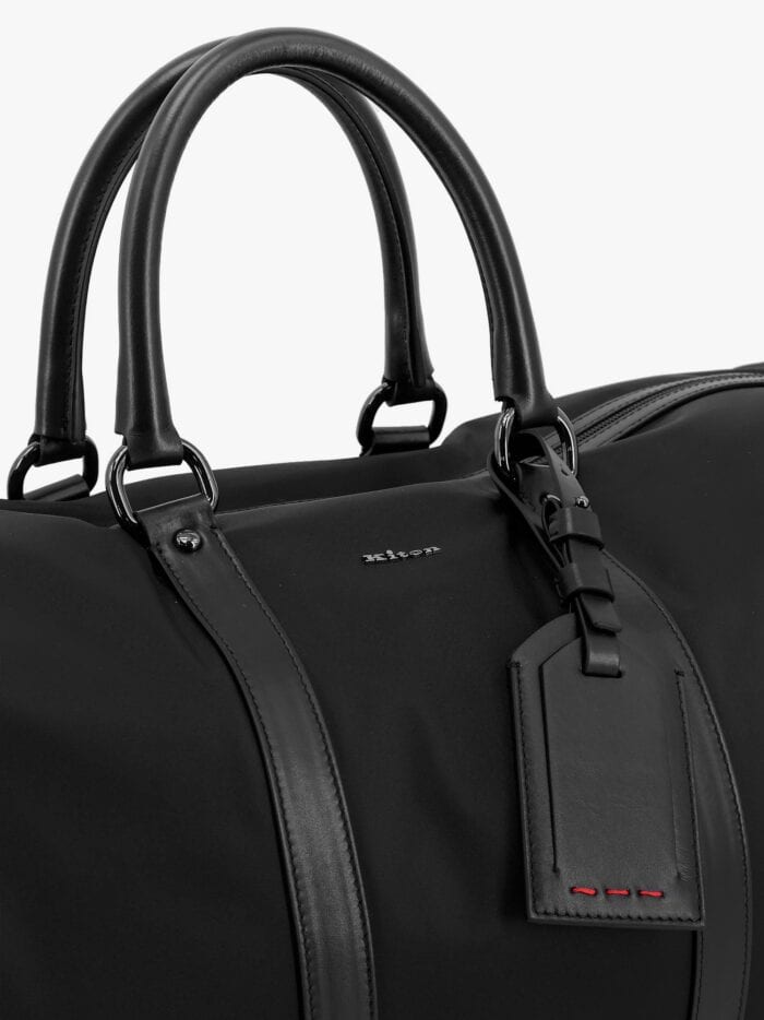 KITON CIRO PAONE Nylon Duffle Bag With Leather Inserts