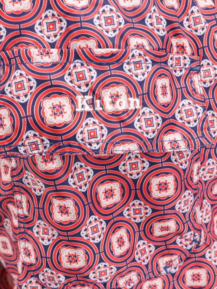 KITON CIRO PAONE Nylon Swim Trunk With All-over Maiolica Print
