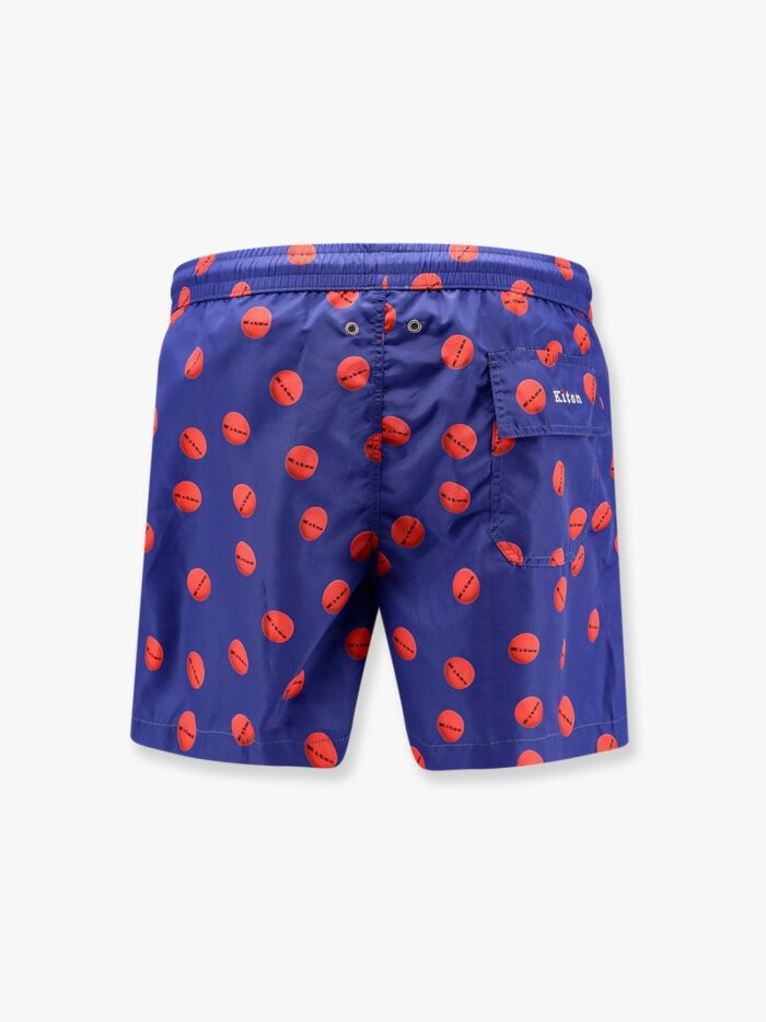 KITON CIRO PAONE Nylon Swim Trunk With All-over Print