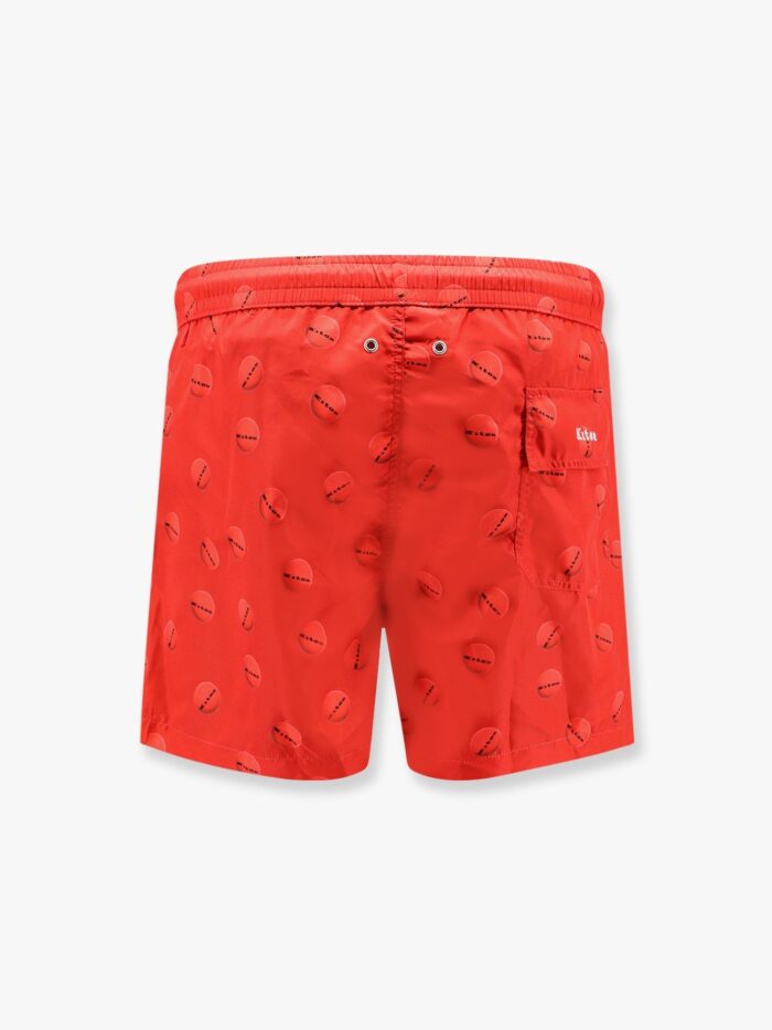 KITON CIRO PAONE Nylon Swim Trunk With All-over Print