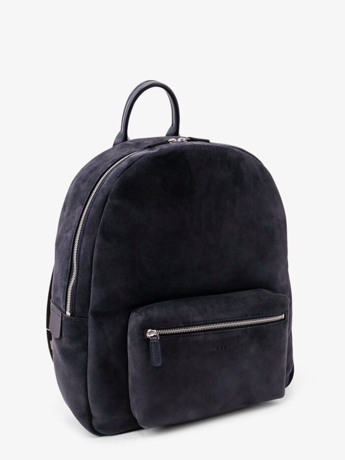KITON CIRO PAONE Suede Backpack With Engraved Logo