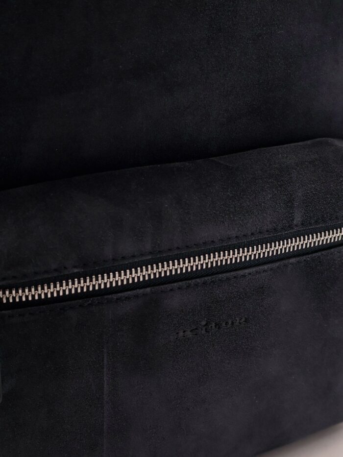 KITON CIRO PAONE Suede Backpack With Engraved Logo