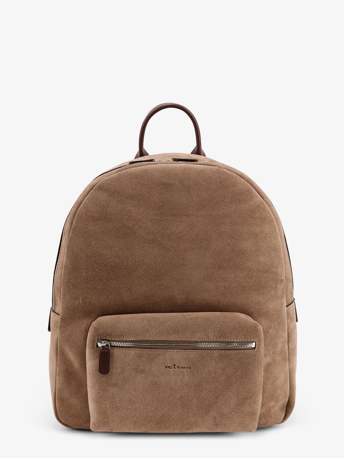 KITON CIRO PAONE Suede Backpack With Engraved Logo