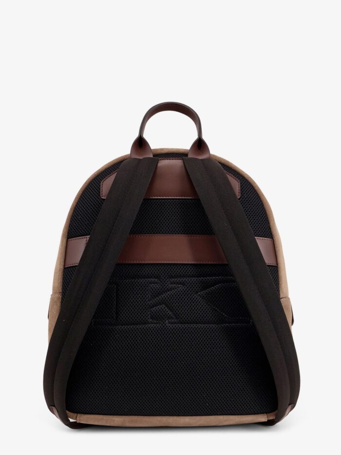 KITON CIRO PAONE Suede Backpack With Engraved Logo