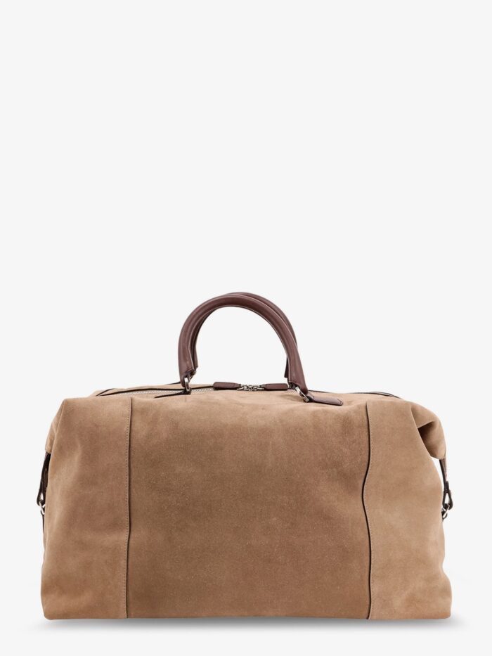 KITON CIRO PAONE Suede Weekend Travel Bag