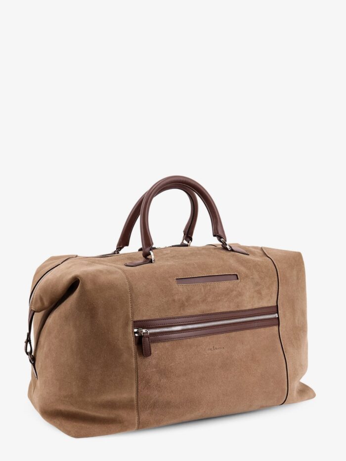 KITON CIRO PAONE Suede Weekend Travel Bag