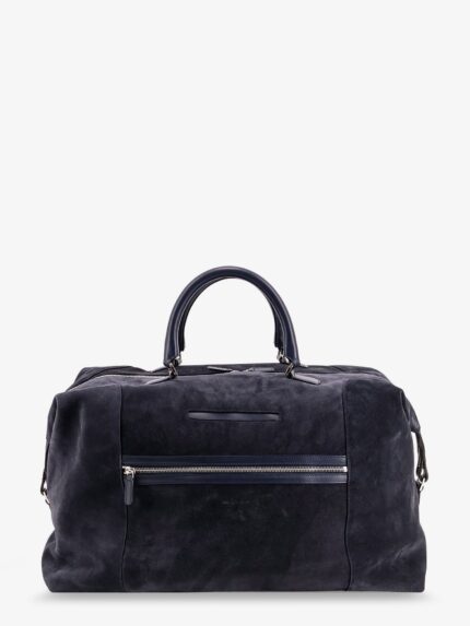 KITON CIRO PAONE Suede Weekend Travel Bag