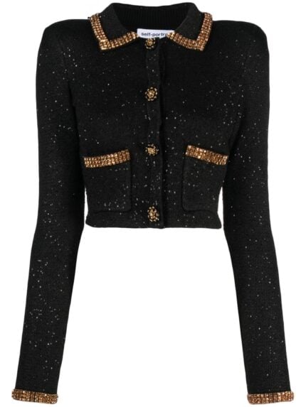 Knit Gold Diamante Cardigan