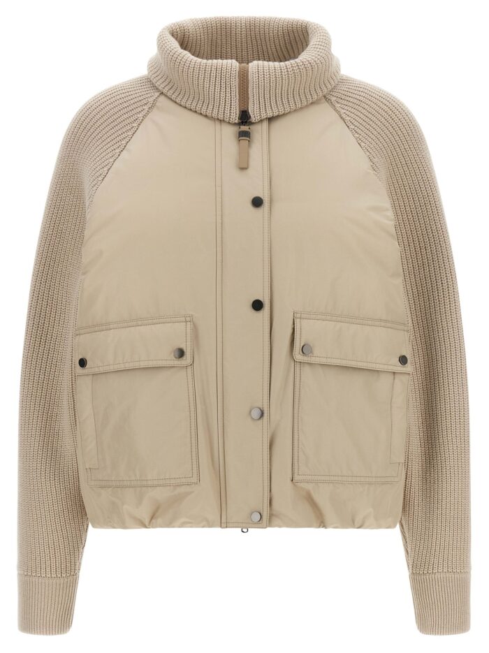 Brunello Cucinelli Knit Insert Down Jacket