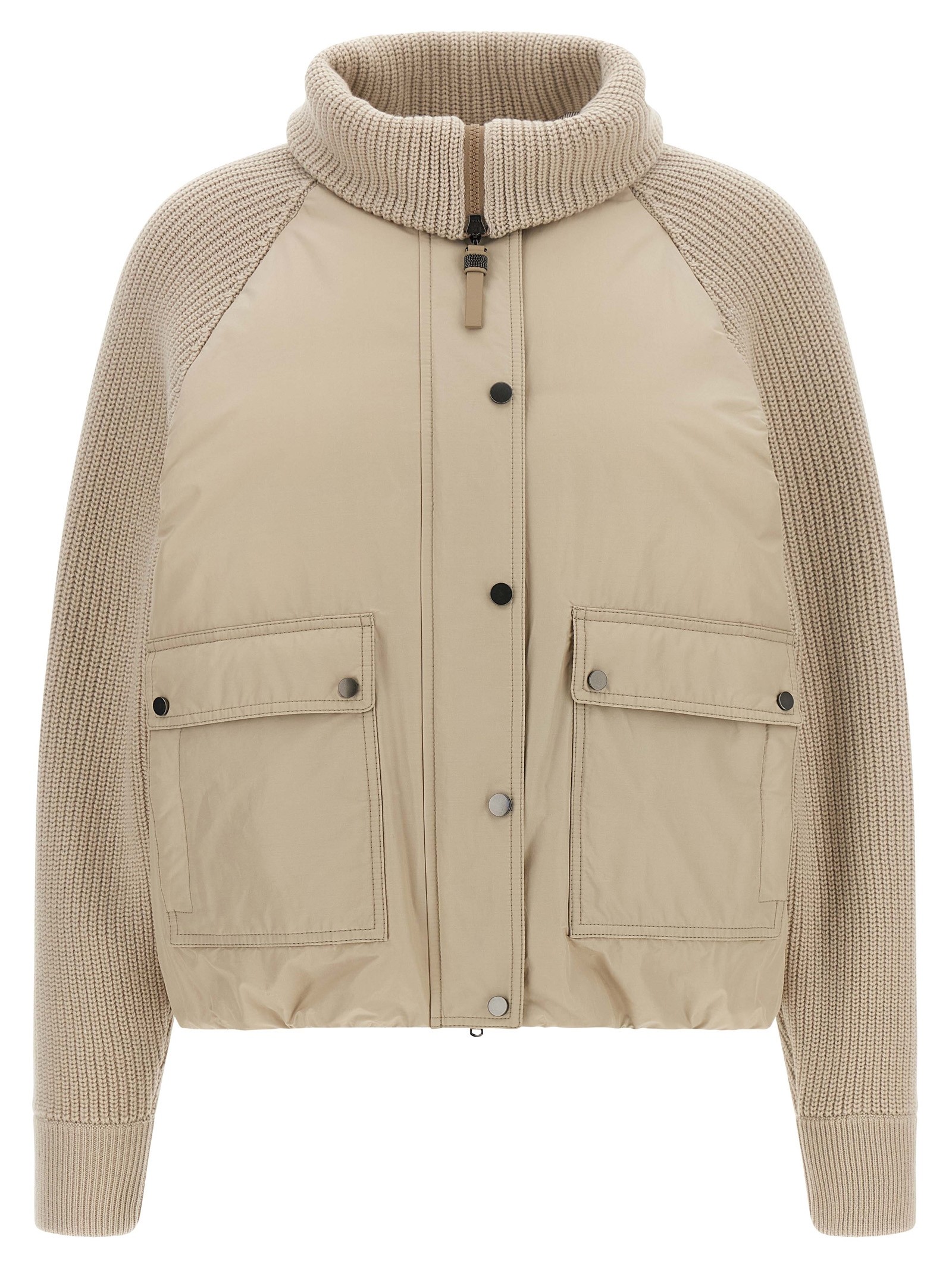 Brunello Cucinelli Knit Insert Down Jacket